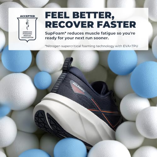 Image of ALLSWIFIT Men's Road Running Shoes Cushion Tennis Shoes Non-Slip Comfortable Lightweight Gym Workout Athletic Arch Support Walking Sneakers Active5K