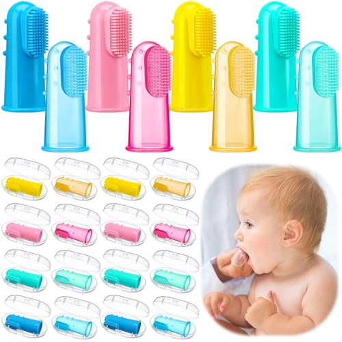Zopeal 16 Sets Baby Finger Toothbrush