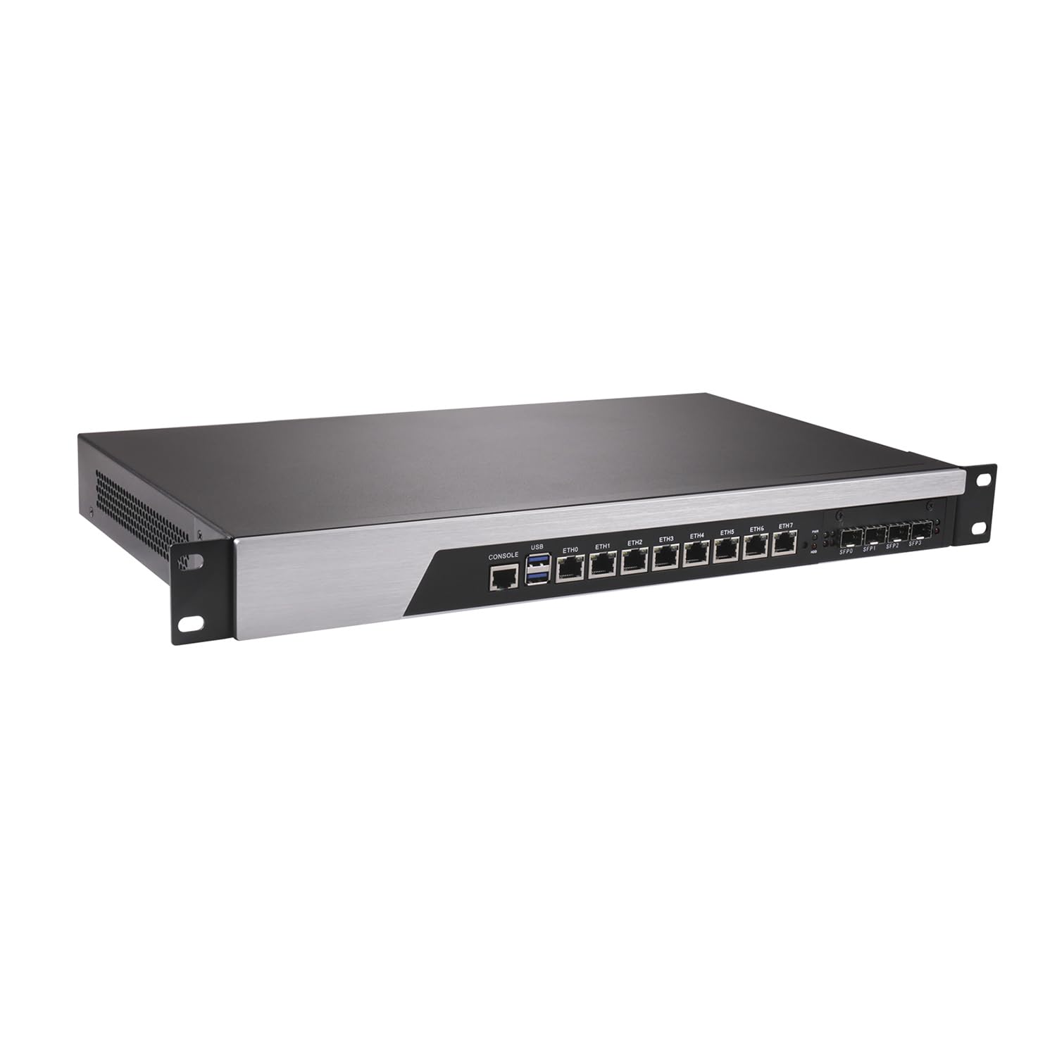 Firewall, VPN, 1U Rackmount Network Appliance, Mikrotik, PFSense, OPNsense, I5 4430, RS44, AES-NI, 8 x 2.5GbE 226-V, 4 x SFP+ 10Gbe XL710, Console, VGA, 16G RAM, 256G SSD