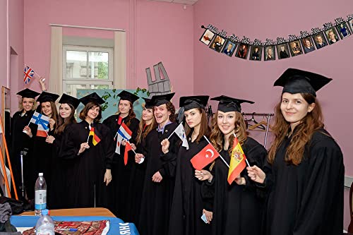 Image of Graduation Photo Banner for 2026 2027 Party Decorations, Kindergarten to 12th Grade Picture Banner, Middle School, High School College Graduation Party Supplies Black 4X6 Inch SG063BK