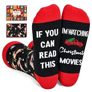 Zmart Christmas Socks for Women Men – Holiday Christmas Movie Socks, Secret Santa Gifts Stocking Stuffers Teens