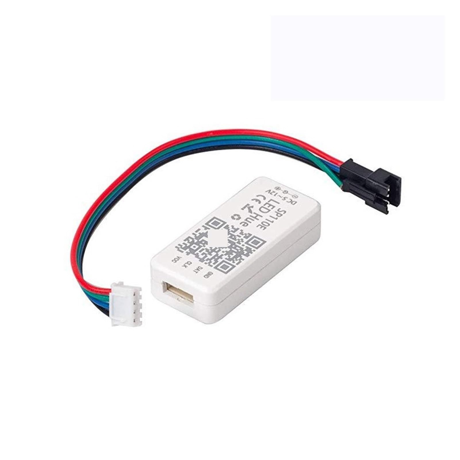Controlador de luces LED SP110E para gestión de píxeles en tiras WS2812B y WS2811 con energía DC5-24V