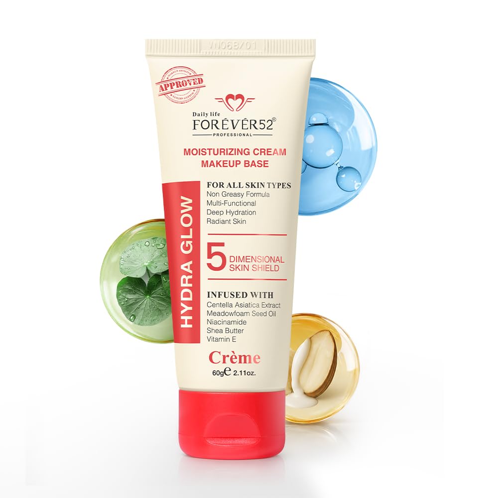 Daily Life Forever52 Hydra Glow Cream-60g | Hydrating Makeup Base & Face Primer | Moisturizing Cream with Niacinamide, Centella, Shea Butter & Vitamin E | Smooth, Radiant & Long-Lasting Makeup-image-16