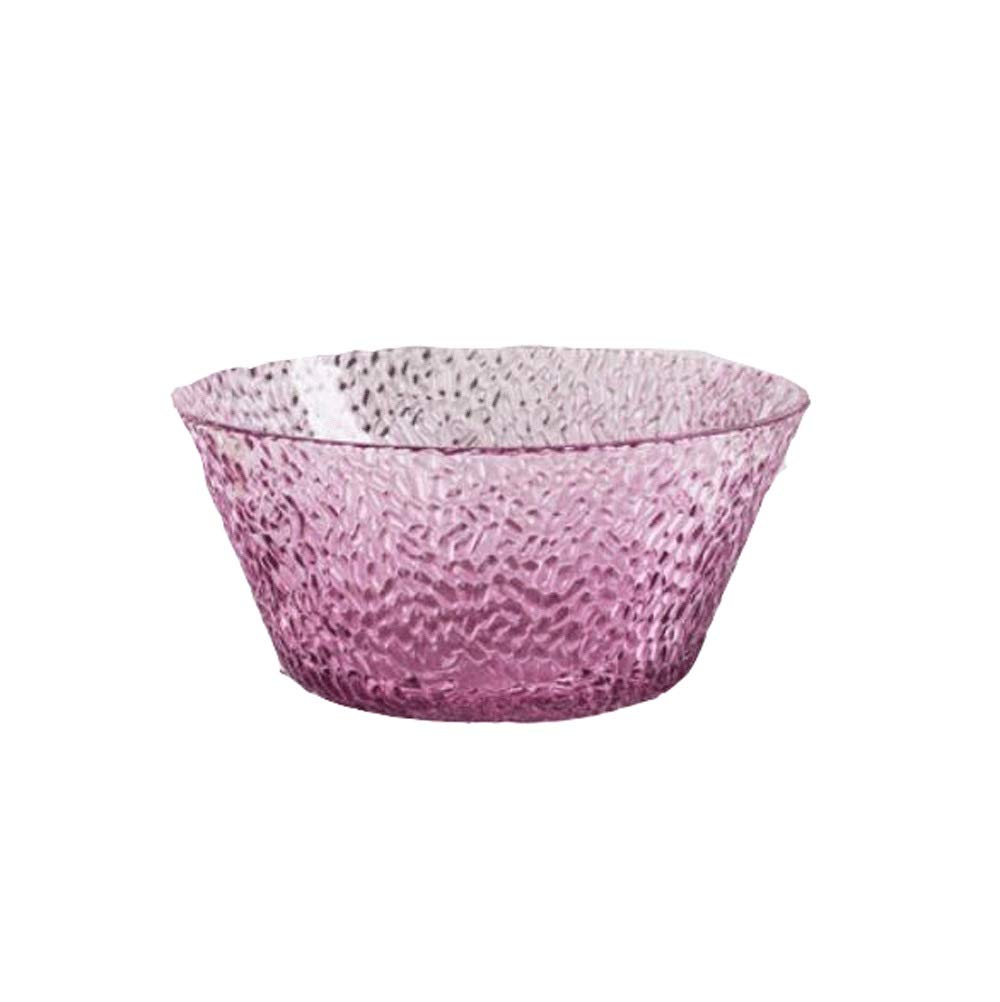 Bol Large Bol à Salade ménage Phnom Penh Bol de Verre Transparent Bol à la Chaleur Résistant à la Chaleur Vaisselle 19.5 * 8.5cm Anti-craquant, Bol de Riz Durable (Color : Purple)