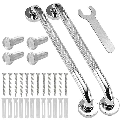 Sudnsadaks 2pcs Maniglia Doccia Anziani, 30cm Maniglione Bagno Disabili Antiscivolo in Acciaio Inox 304, Doccia Anziani, Il Cucina, WC, Vasca Scale Gradini, Gravida Bambini Persone Mobilità Ridotta