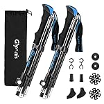 Glymnis Bastones de Senderismo Bastones Trekking P...: Ligero y Resistente: Nuestros bastones de senderismo están fabricados en aleación de aluminio 7075 que presenta bastones extrafuertes y ultraligeros para la mayoría de los excursionistas principiantes. Esta materia puede soportar más impacto y presió...