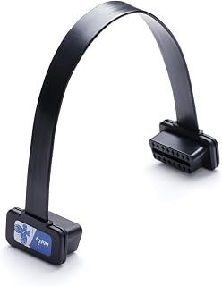 OBD2 Extension Cable, bbfly-A21 Low Profile OBD2 Splitter 16Pin Male to Female Port for GPS, Scan Tool and Code Reader (1FT/0.3M)