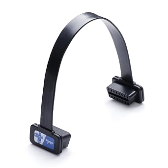 OBD2 Extension Cable, bbfly-A21 Low Profile OBD2 Splitter 16Pin Male to Female Port for GPS, Scan Tool and Code Reader 1FT/0.3M