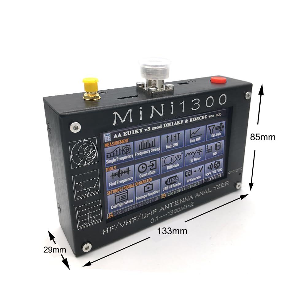 MINI1300 Antenna Analyzer 4.3in TFT LCD Touching Screen 0.1