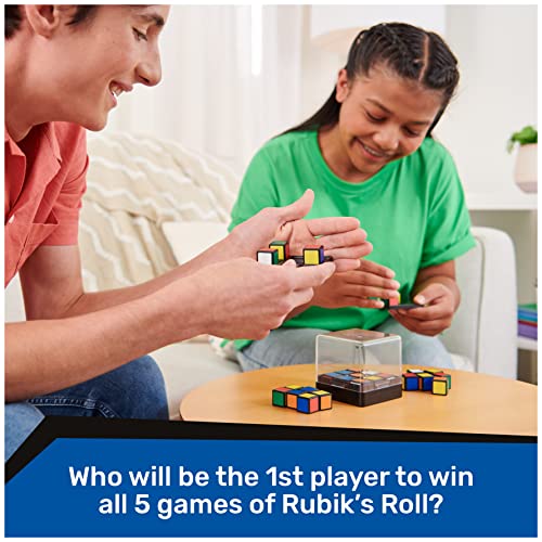 Rubik's Roll, 5-In-1 Dice Games Pack & Go Travel Size Multiplayer Colorful Road Trip Board Game, For Kids & Adults Ages 7 And Up #TOP2