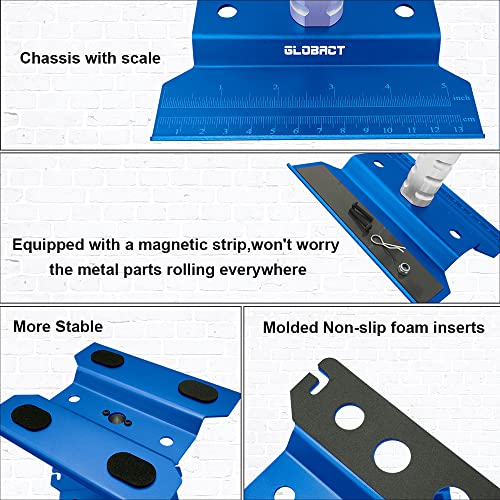 GLOBACT RC Car Repair Work Stand Repair Tool Set 360 Degree Rotation and 521 PCS RC Screws Kit and RC Screwdrivers and Screws Pallet Kit for 1/8 1/10 1/12 1/16 1/18 RC Car Truck Crawler (Blue) - Thumbnail 6