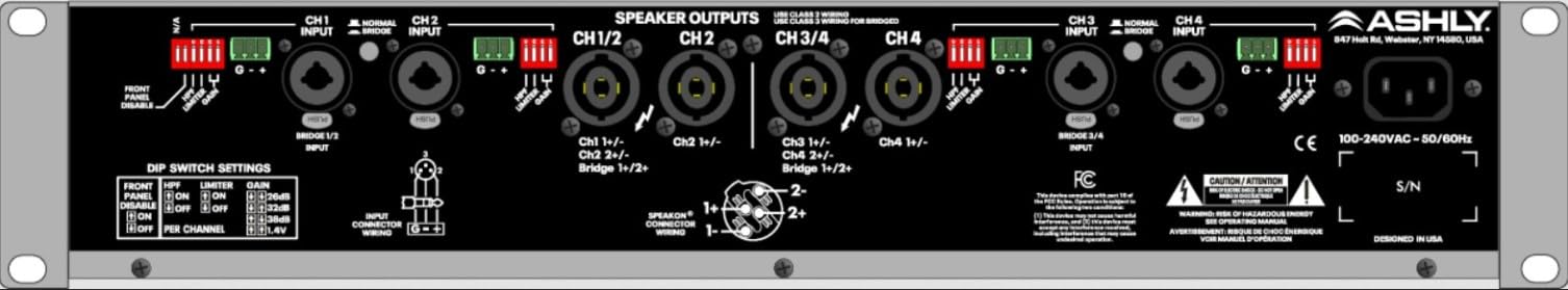 Ashly EcoTour™ 1500.4 Professional Touring Power Amplifier