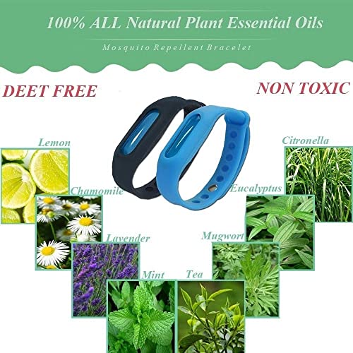 Image of Pack of 3 Mosquito Repellent Wrist Band Cute Water Resistant Insect & Bug Repeller With Plant Essential Oil For Babies,Kids & Adults Perfect Return Gift Option