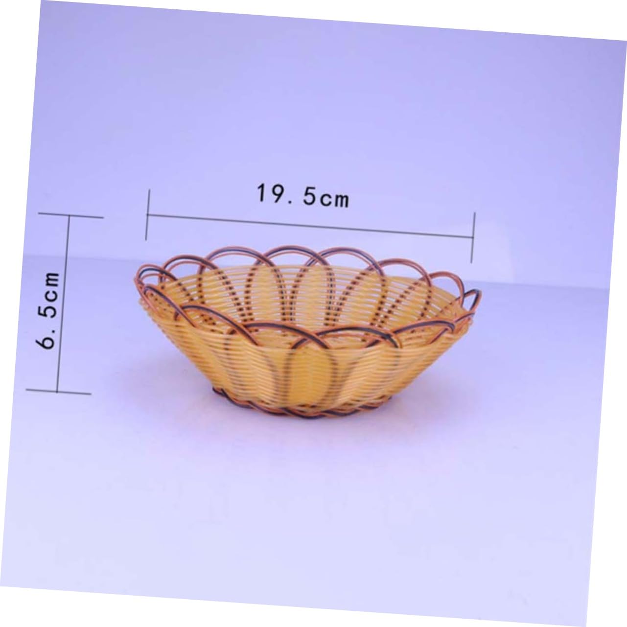 Garneck 1pc Bread Basket Snack Storage Bins Handmade Fruit Basket Bread Storage Basket Circle Tray Fruit Baskets Basket Tray Pallets Wicker Storage Basket Desktop Organizer Khaki re-usable