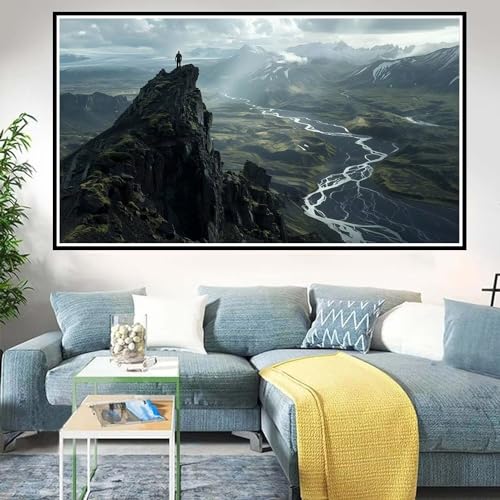 Diamond Painting Paysage Montagne 5D DIY Kit Complet 30x55cm Z-339