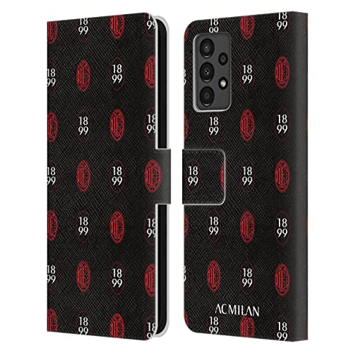 Funda Samsung Galaxy A13 AC Milan carcasa libro con patrón de logotipo