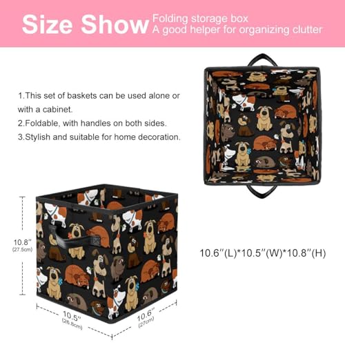 Boîte de rangement pliable en tissu pour chambre et dressing - 3