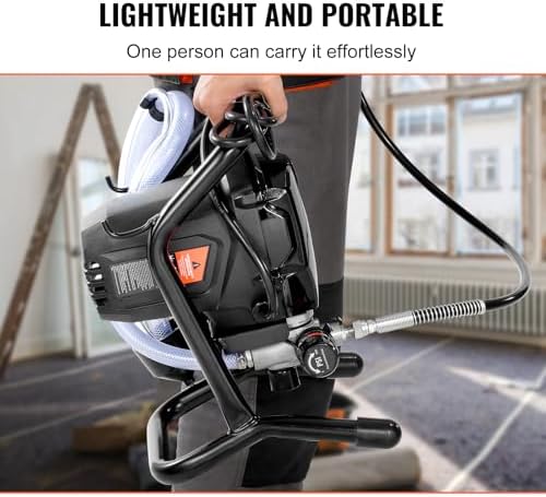 Uargd 750W Electric Airless Paint Sprayer, 3000PSI High-Performance Handheld Sprayer for Smooth and Precise Painting on Interiors, Exteriors, Furniture, and Fences - 5