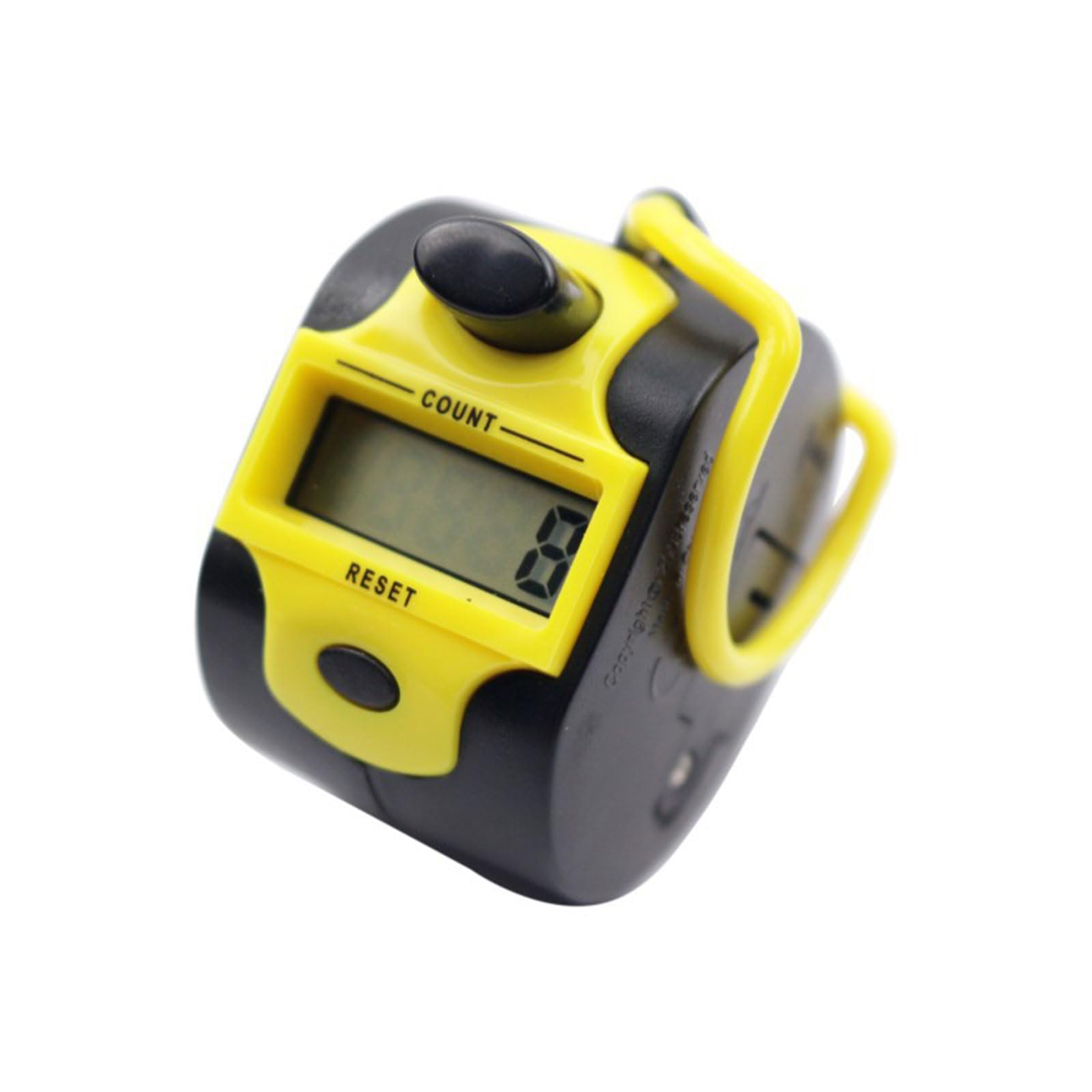 Kaeltsyn Yellow Tasbeeh Counter Finger Electronic Counting Tool Multifunction Counters Clickers Portable Resettable Clickers Ergonomic Chooser