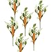 Factory Direct Craft Pack of 6 Artificial Jute Wrapped Carrot Stems Carrot Picks for Easter Decorating and Spring Displays