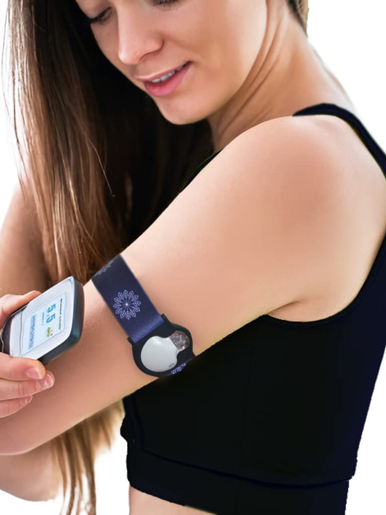Brazalete para sensor Enlite Medtronic. Banda elástica para diabeticos (M (26-33 cm))