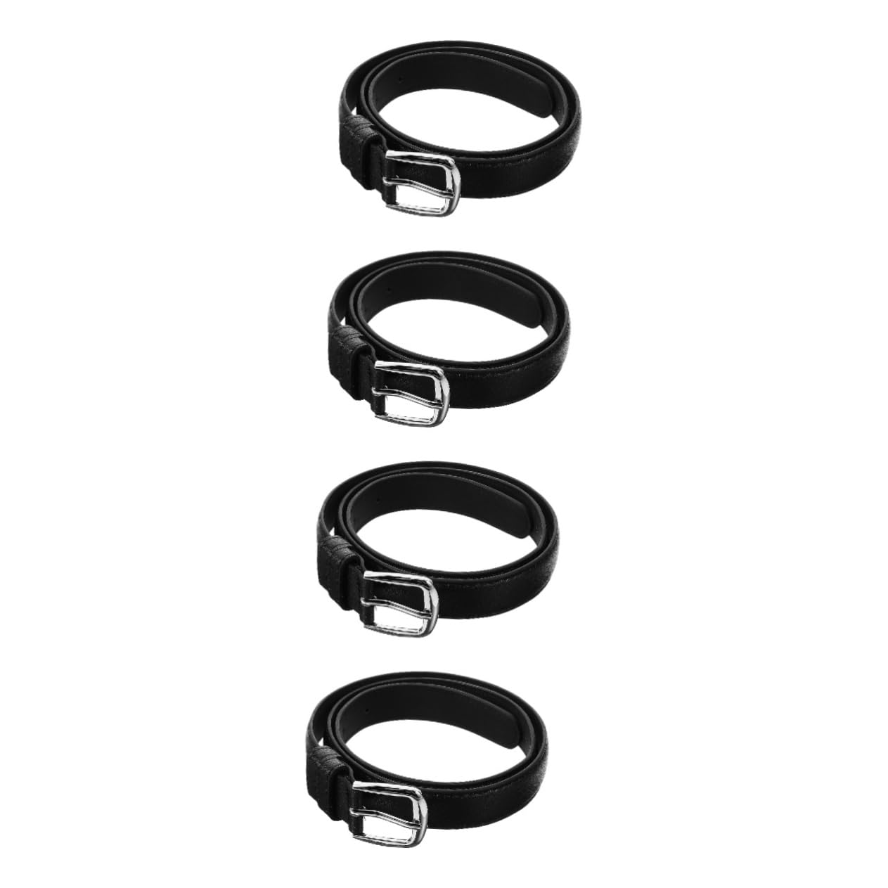 TOVINANNA 4pcs Boys Leather Belt for Classic Waist Strap for Ages Versatile Design for Pants Durable Fashion Accessory for Everyday Wear
