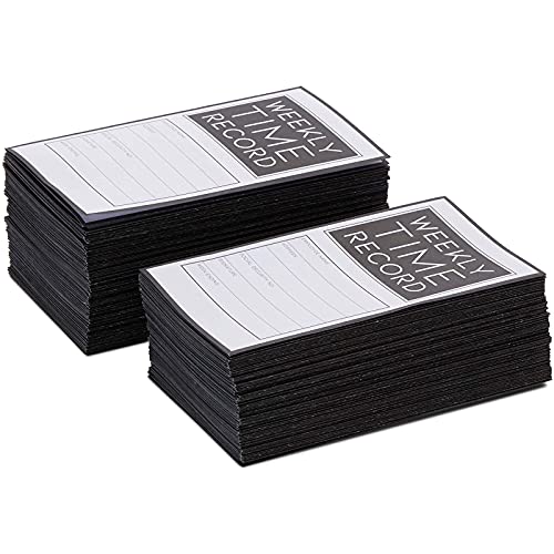 Weekly Trifold Employee Time Cards For Bookkeeping, Pocket Sized (5 X 8 In, 200 Pack) #TOP6