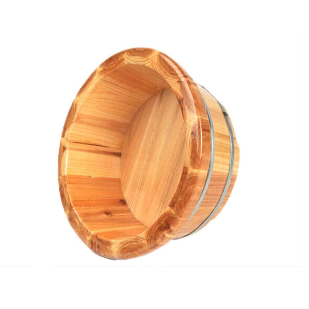 Cubo de baño de madera para pies, lavabo para baño de pies, cubo de spa de pies, cubo de barril de madera de abeto natural, muy fácil de usar, esperanzado para perseguir la felicidad