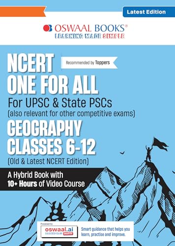 Image of Oswaal NCERT One For All Book for UPSC & State PSCs | Geography Classes 6-12 (Old & New NCERT Edition) Edition