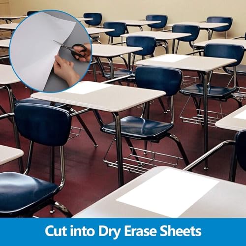 Image of SUNBIRD White Board Sticker, Dry Eraser Paper for Wall Self Adhesive Wall Paper Roll for Classroom /Office /Kids Painting, Dry Erase (16 x 60 Inch)