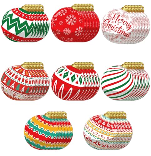AVXINSOK Cardboard Christmas Ball Cutouts 48 Pcs Christmas Balls Cardboard Cut Out Xmas Decorations Photo Props for Winter Xmas Party Wall Door Decorations Cutout Backdrop