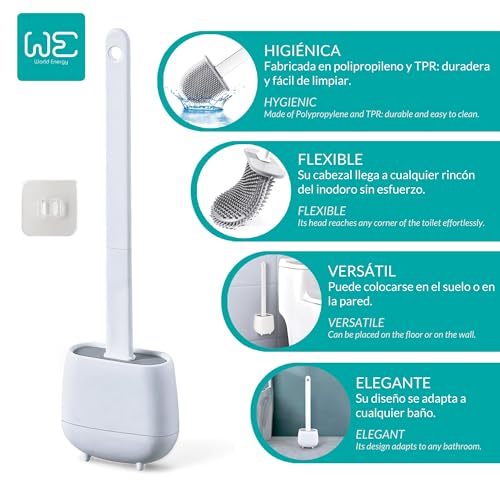 Image of WE 3 x Toilet Brush in TPR and Thermoplastic Rubber, White, Silicone, 36 Alto x 11 ancho x 3,5 Fondo