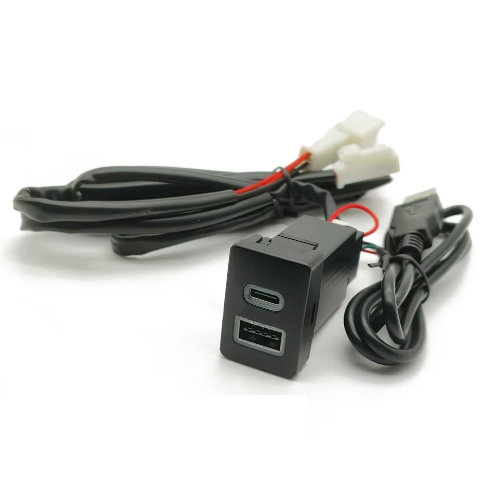 Centro Puerto USB Compatible Con Toyota Para Auris Para Prius 2014-2017 Para Cargador Coche Para Adaptador Entrada Carga Rápida Tipo C Audio U-Disk Puerto USB
