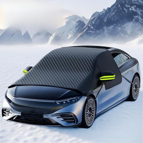 MINVOO Couverture Pare Brise Voiture Protection Pare Brise Hiver Bache Anti Givre Voiture Bâche Pare Brise Universelle pour Voiture Anti Givre Neige Glace