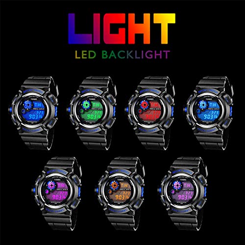 Fanmis Mens Military Multi Function Tactics Digital Led Sports Watch Large Face Electronic Waterproof Alarm Quartz Outdoor Waterproof Watch #TOP2