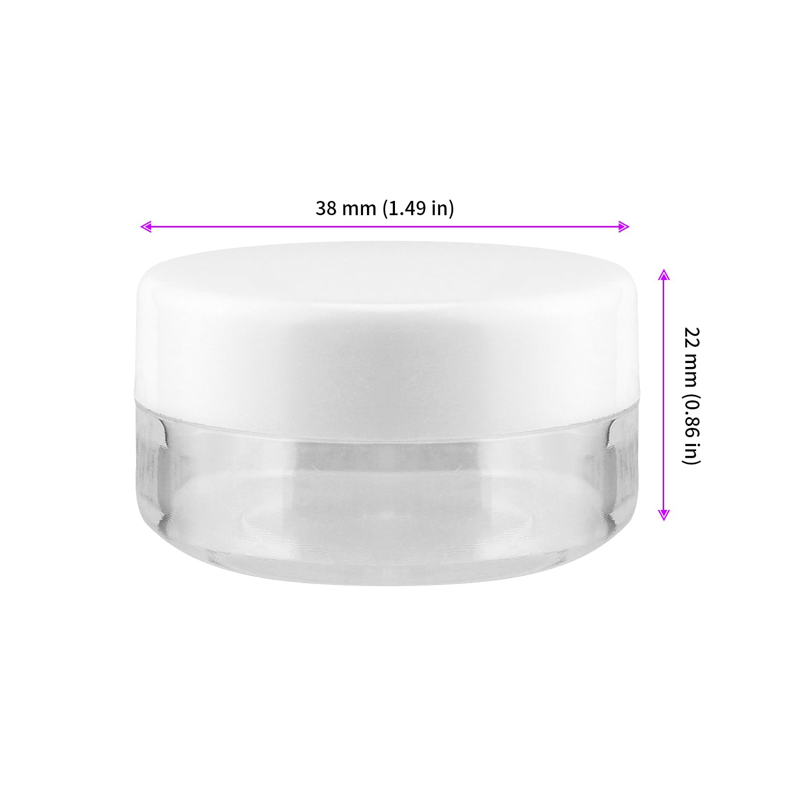 100 sztuk pojemników na kremy do nape?niania, 10 ml, plastikowy tygiel z zakr?tk?, puste pude?ko z pokrywk?, ma?e pojemniki przezroczyste, mini puszka na krem do ust, makija?, kremy, balsamy