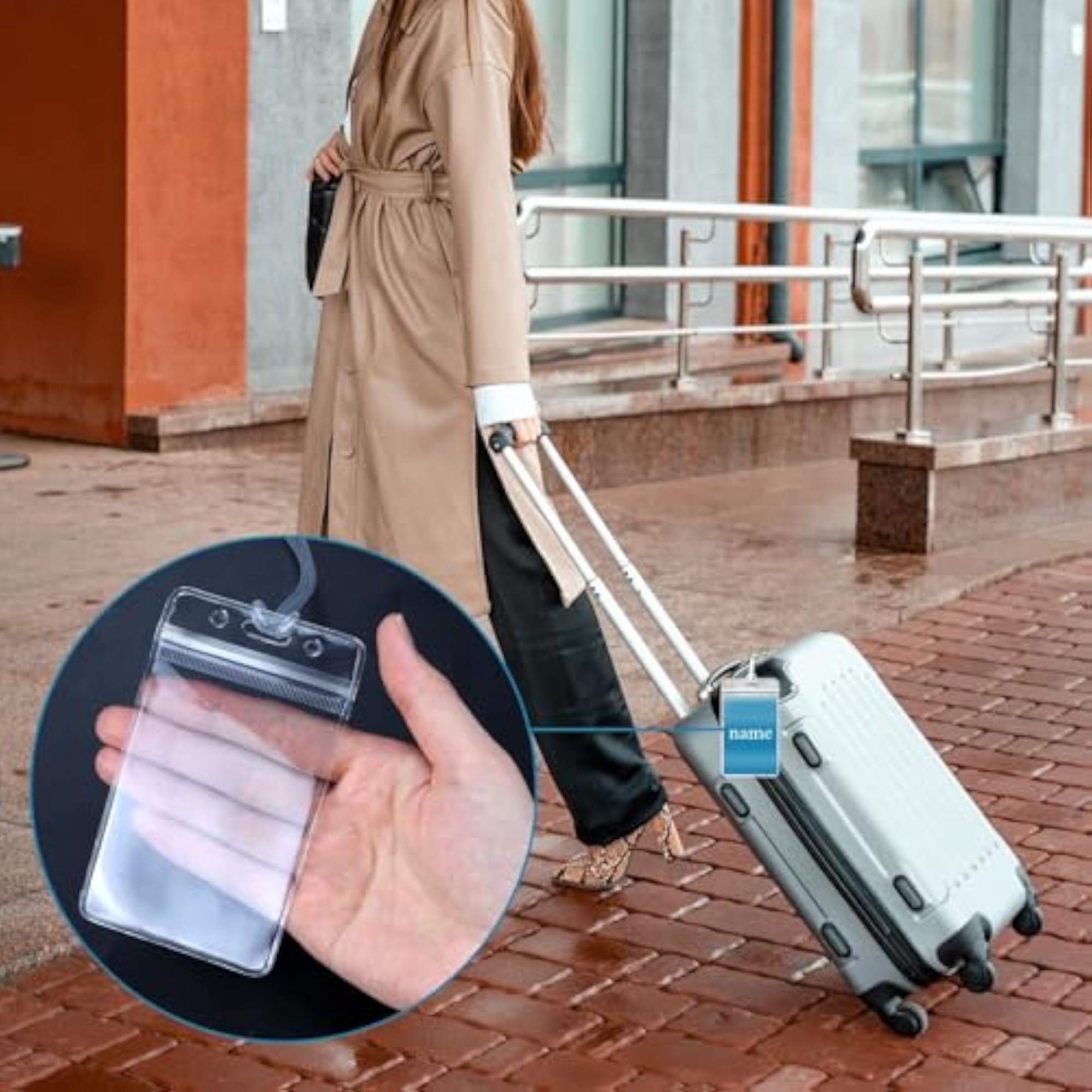 50 Pack Clear Plastic Luggage Tags, Travel Essentials