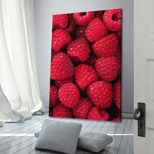Tableau moderne framboises pour rompre la monotonie des murs