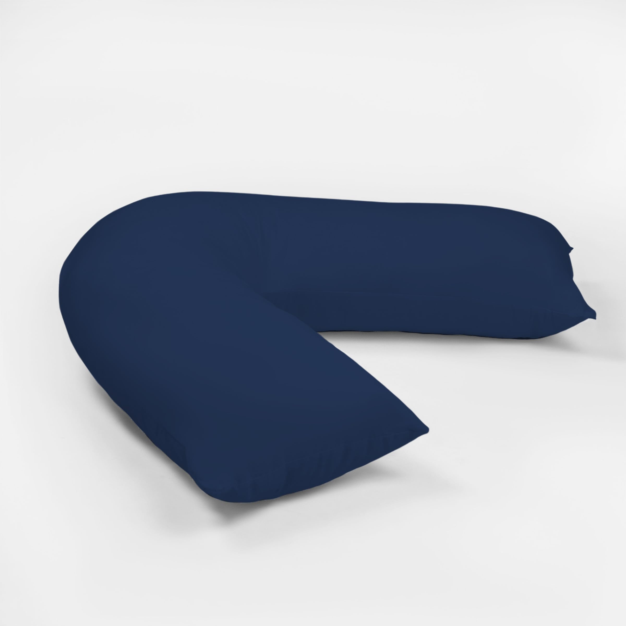 Rohi Orthopaedic V Pillow with Pillowcase – Ideal for Nursing, Pregnancy, and Back Support – Breathable & Hypoallergenic V Shaped Pillows with Complementary V Pillowcase (Navy)