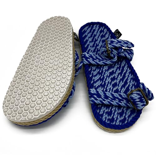Nomadic State of Mind Rope Sandals, Double Buckle Sandals For Men and Women, Unisex, Handmade Shoes with Non-Slip Sole, Straw Sandals