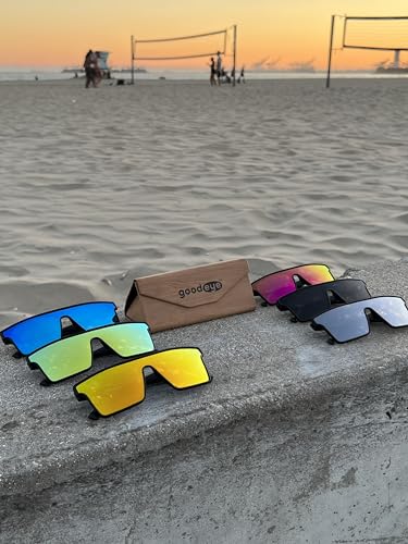 GOODEYE Polarized BOLD PLATED™ Sunglasses | Sports Mirrored Square Rectangle Shades for Men Women4