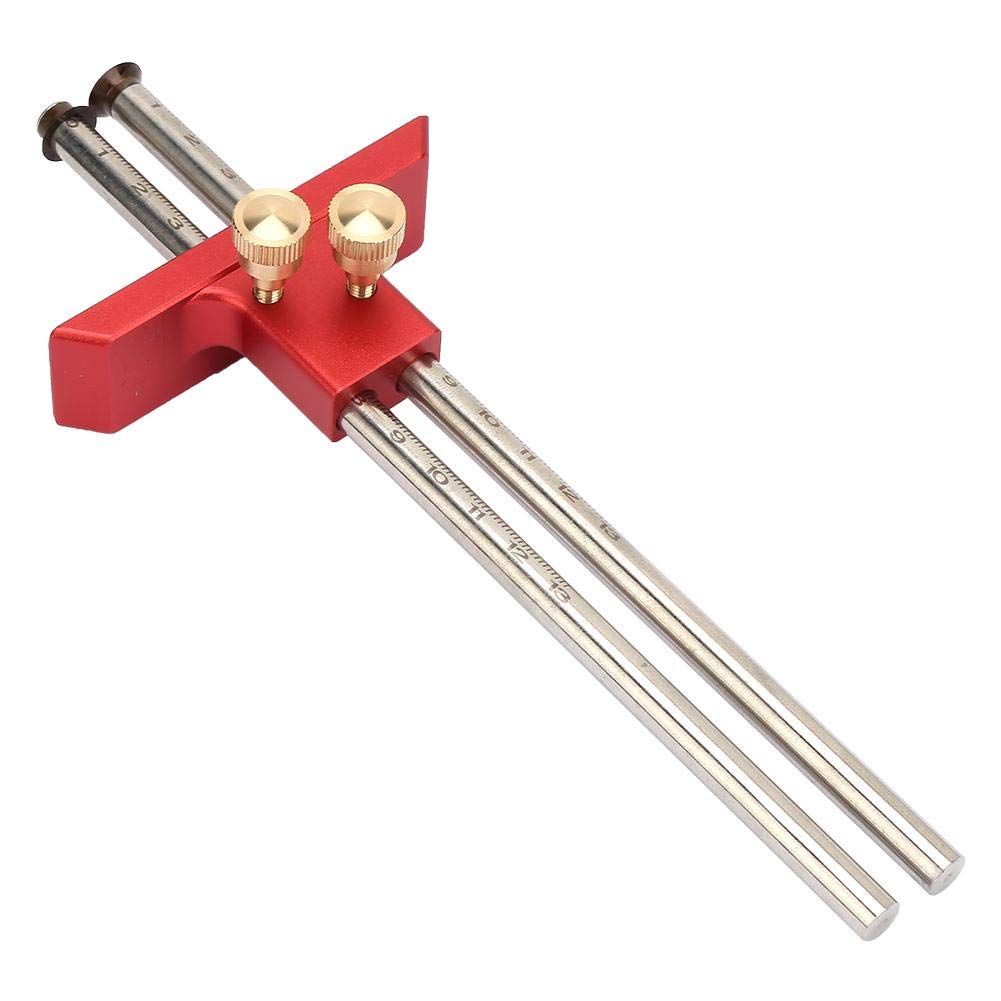 Nikou Marking Gauge- High Precision Woodworking Double Head Scriber Righer Clear Scale Marking Gauge Wood Scribe Tool Carpentry