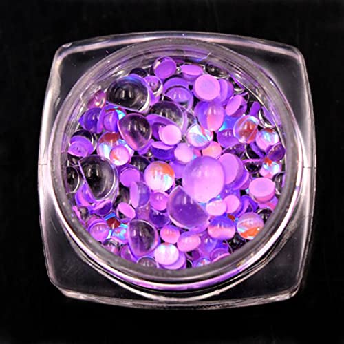 Nagelkunst-Strass, Nagelkunst-Schmuck, Meerjungfrau-Perle, transparent, halbrund, Nagelschmuck, Strass für Nagelkunst… – Bild 3