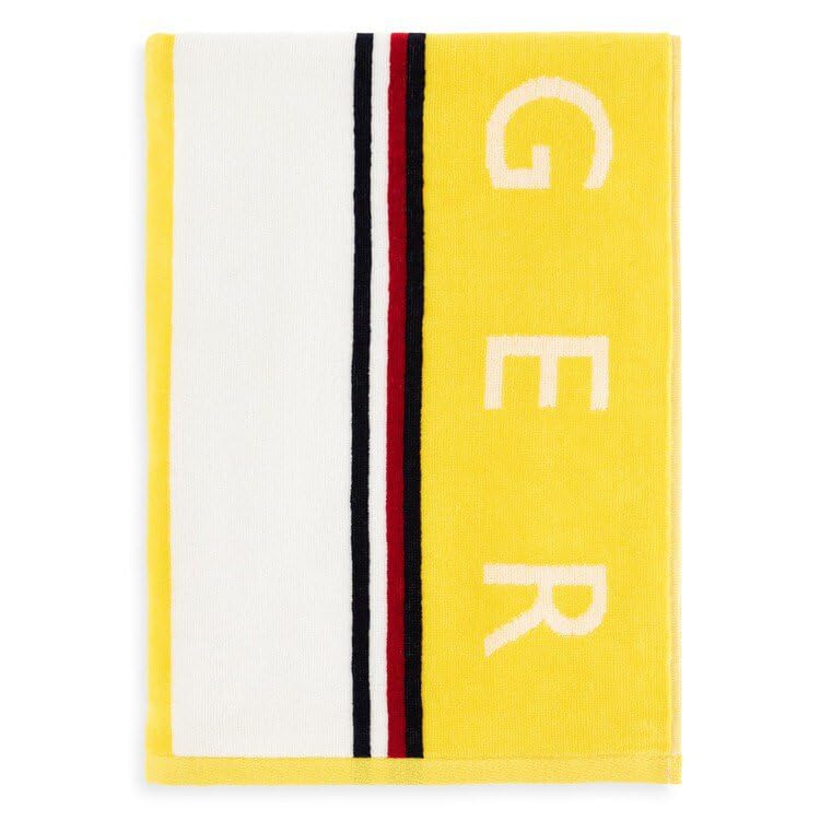 Tommy Hilfiger, Toalla de playa o piscina Maxi de rizo de puro algodón chenilato 90 x 160 cm Zoom Y1
