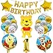 26pcs Winny Fournitures de Fête, Anniversaire 1 an Parti Décoration Balloons, Fête de ballons Oursons/Tigrou aluminium ballons pour Les fêtes,Mariage et Les Anniversaires