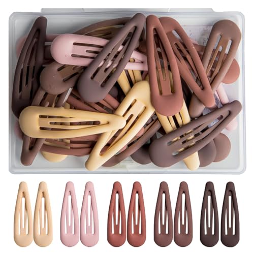 30 Piezas Pinza de Pelo para Niñas Mujeres, 5CM Clips de Pelo de Metal En Caja, Horquillas Pelo, Accesorios Cabello, Pinza para el Cabello, Pernos de Pelo, Pasadores pelo Mujer, Bebe, Chicas