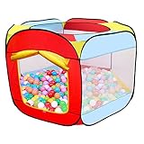 MAIKEHIGH Juego de Pelota para niños, Juego de Pelota Plegable Juego para bebé Tienda de Patio Hexágono portátil Pop Up Ball Pool Interior Casa de Juegos al Aire Libre (Bolas no Incluidas)