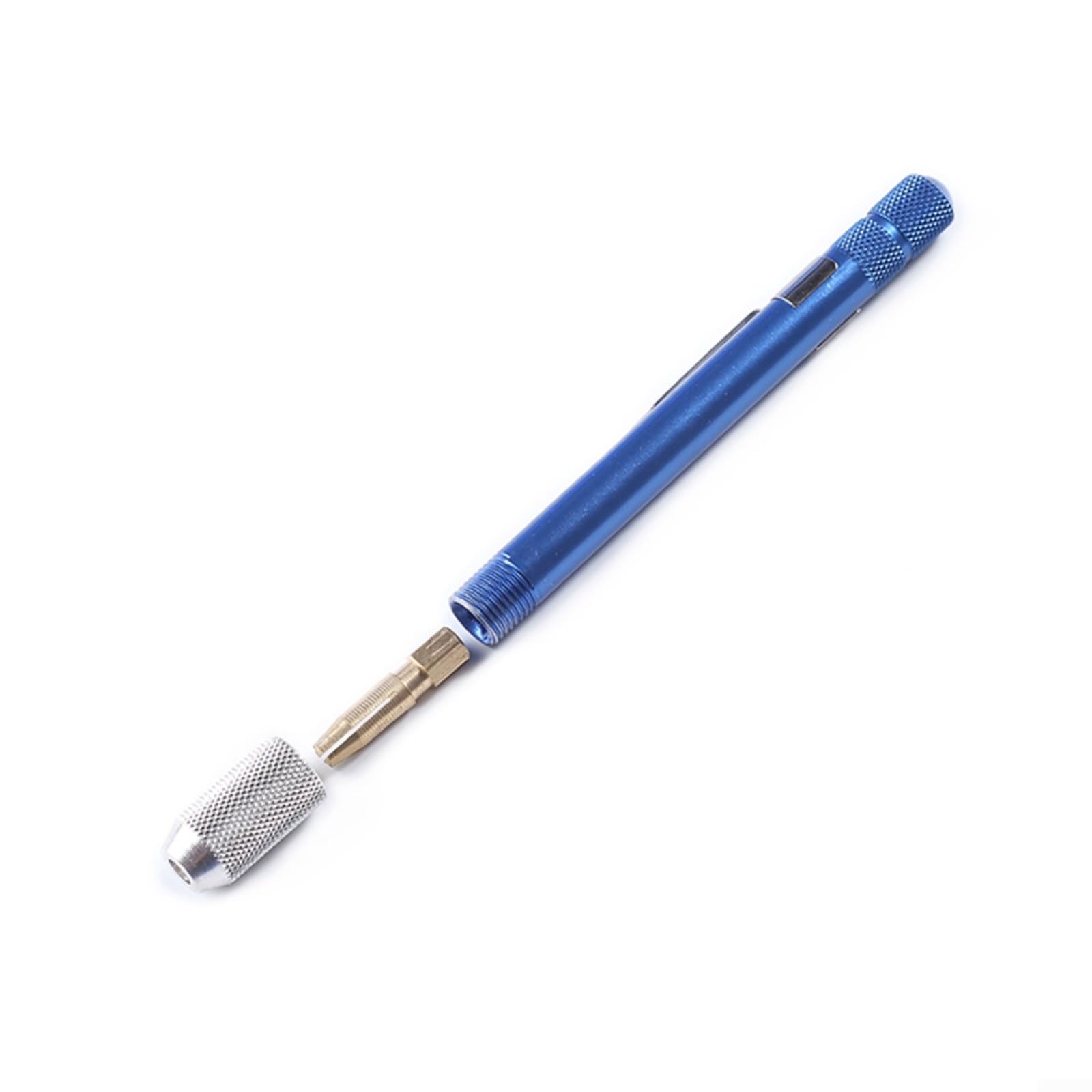 1 pièce pour mini perceuse manuelle 03–10 mm mandrin en alliage d'aluminium pour bois, plastique, caoutchouc, modélisme, bijoux, loisirs créatifs, outil de bricolage, bleu