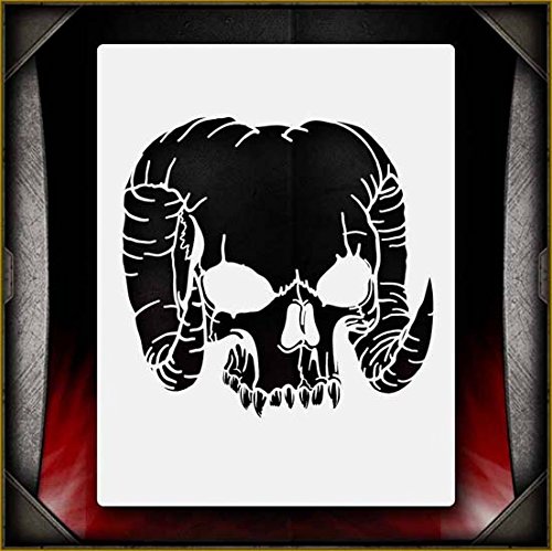 Skull 24 AirSick Airbrush Stencil Template