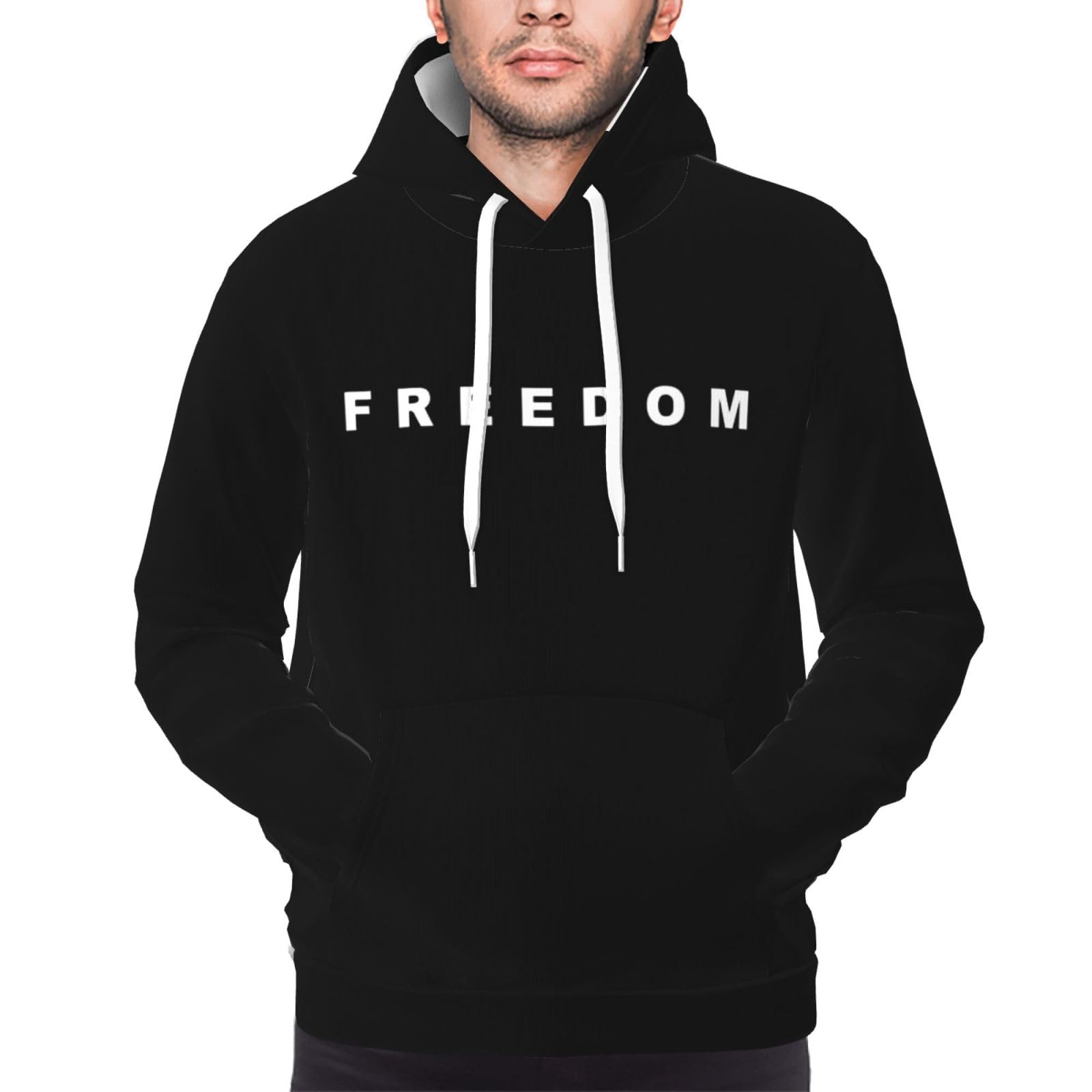 Peiyeety Unisex Black Rip Charlie Kirk Hoodie Freedom Men's Sweatshirt 4XL